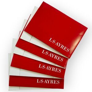 LS Ayres Gift Box Set of 4 Red White Department Store Indianapolis Indiana Macys
